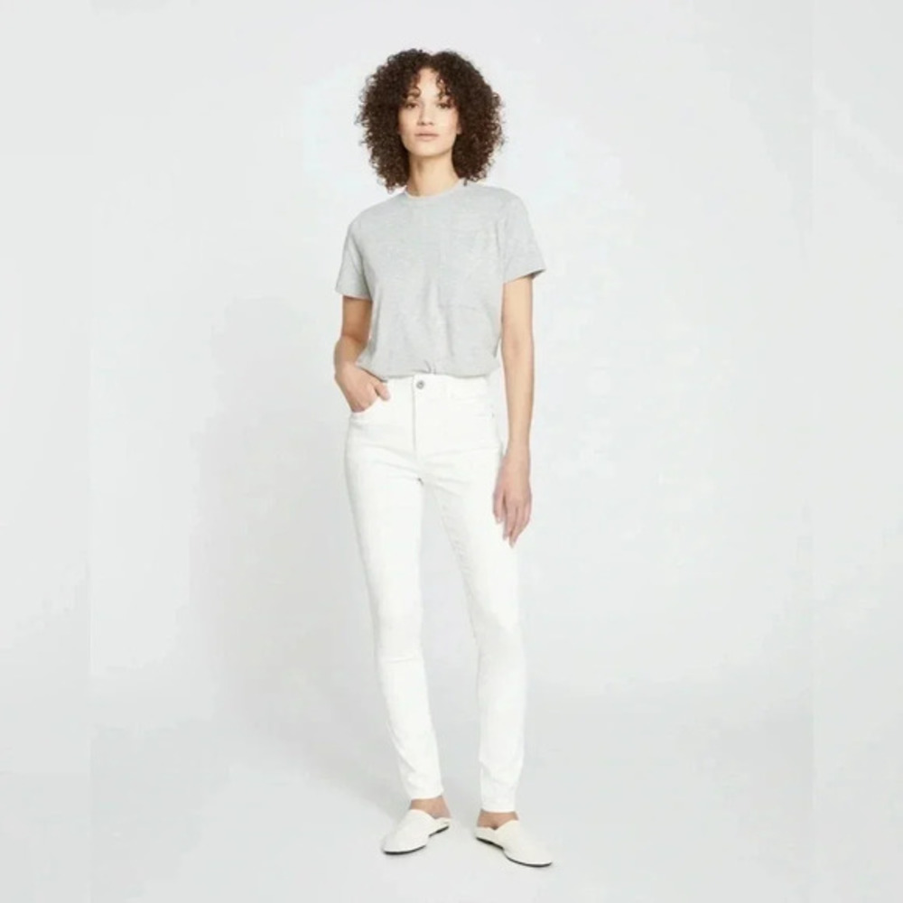 Universal Standard White Wash High Rise Skinny Jeans Size 8